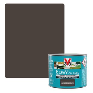 V33 Decoratieve Verf Easy Colours Havanabruin Zijdeglans 0,125l