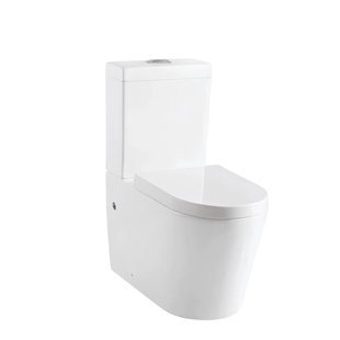 Aquazuro Savio Duoblok Toilet Met Randloze Toiletpot - Wit