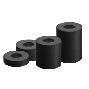 Alberts Afstandshulzenset Voor Schroeven 5/10/20/30mm Zwart 5st.