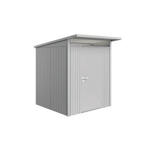 Biohort Metalen Tuinhuis Avantgarde - Zilver Metallic - 180x220cm - Enkele Deur - Met Lessenaarsdak