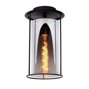 Lucide Plafondlamp Dounia Zwart ⌀17cm E27