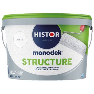 Histor Monodek Structure Muurverf - Mat - White - 2,5l