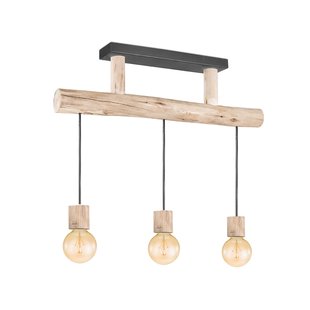 Home Sweet Home Hanglamp Billy Zwart Hout 3xe27