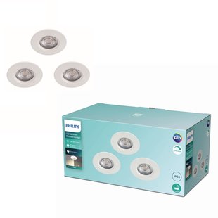Philips Inbouwspot Dive Wit 5w 3 Stuks