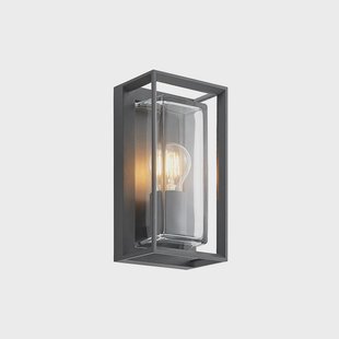 Buitenwandlamp Ismera, 25 cm, antraciet, sensor Arcchio - Terras - Modern - Aluminium - Hoekig