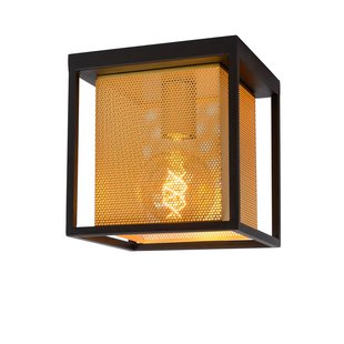 Lucide Plafondlamp Sansa Zwart Goud E27
