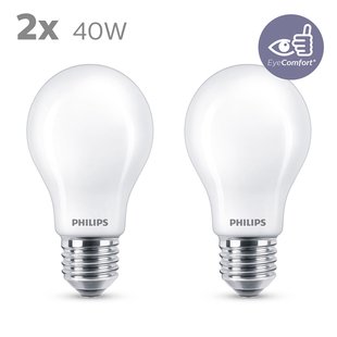 Philips Ledlamp Peertje - D6cm - Warm Wit - E27 - 4,5w - 2 Stuks