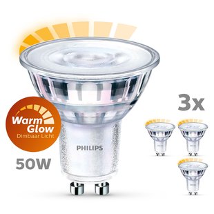 Philips Ledspot - Dimbaar - Warm Wit - Gu10 - 3,8w - 3 Stuks