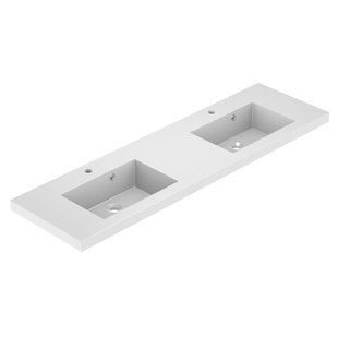 Allibert Wastafel Kole 160cm Glanzend Wit