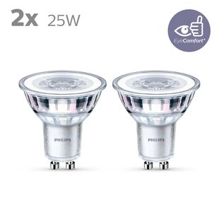 Philips Ledspot - Warm Wit - Gu10 - 2,7w - 2 Stuks