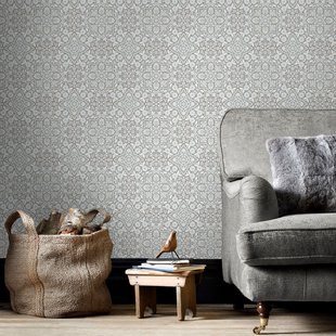 Papierbehang Portugese Tegeltjes - Grijs - Lichtblauw - Offwit - 10,05m X 52,8cm