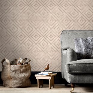 Papierbehang Houten Paneel Fh37514 - Beige - Taupe - 10,05 M X 52,8 Cm