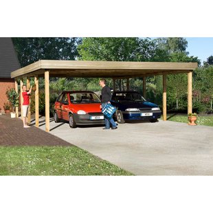 Weka Dubbele Carport 609 Gr.2 Eiken 604x812cm