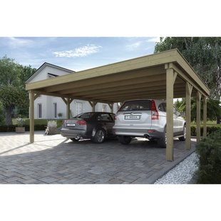 Weka Dubbele Carport 609 Gr.1 604x621cm