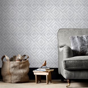 Papierbehang Houten Paneel - Lichtgrijs - 10,05 M X 52,8 Cm