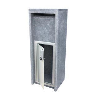 Staande Brievenbus Alicante Modern Xl - Natuursteen - Blauwe Steen - 34x103x34cm