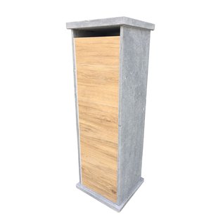 Vasp Pakketbrievenbus Lhotse Wood Xl - Natuursteen - Blauwe Steen - 34x102x32cm