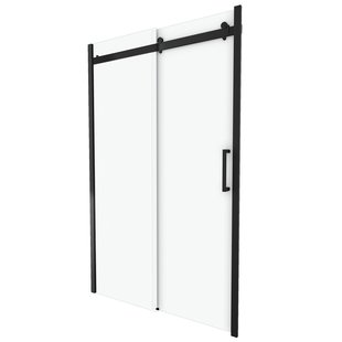 Aurlane - Douche Schuifdeur Rolling 140 X 200cm - Zwart Profiel - 8 Mm Helder Glas