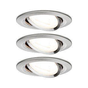 Paulmann Inbouwspot Led Nova Rond Kantelbaar Ijzer 51mm Gu10 3x6,5w