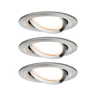 Paulmann Inbouwspot Led Nova Coin 3-stapdim Rond Kantelbaar Ijzer 3x6,5w