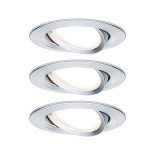 Paulmann Inbouwspot Led Nova Coin 3-stapdim Rond Kantelbaar Aluminium 3x6,5w