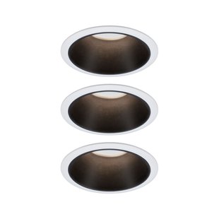 Paulmann Inbouwspot Led Cole Coin 3-stapdim Wit Zwart 3x6,5w