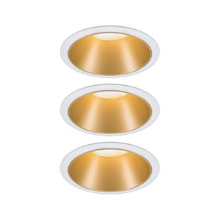 Paulmann Inbouwspot Led Cole Coin 3-stapdim Wit Goud 3x6,5w