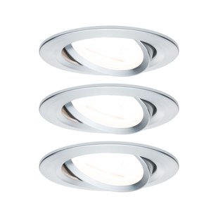 Paulmann Inbouwspot Led Nova Rond Kantelbaar 3-stapdim Aluminium 51mm Gu10 3x6,5w