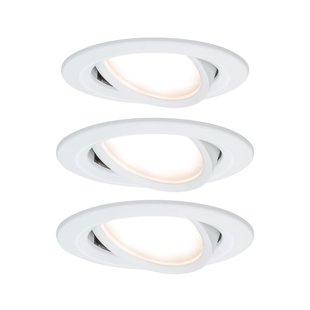 Paulmann Inbouwspot Led Nova Coin Rond Kantelbaar Wit 3x6,5w
