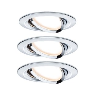 Paulmann Inbouwspot Led Nova Coin Rond Kantelbaar Chroom 3x6,5w