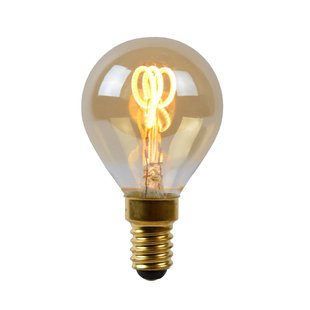 Lucide Ledfilamentlamp Peertje - Amber - D4,5cm - Dimbaar - Warm Wit - E14 - 3w