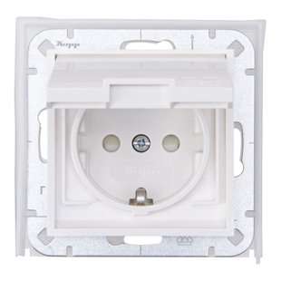 Kopp Inbouwstopcontact Athenis Met Aarde (randaarde) 1-polig Wit Ip20