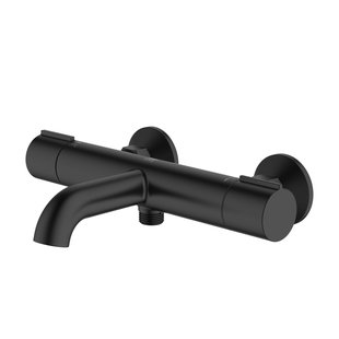 Aquavive Thermostatische Badkraan Irminio - Zwart Mat - 15 Cm
