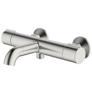 Aquavive Thermostatische Badkraan Cato - Geborsteld Staal - 15 Cm