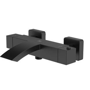 Aquavive Thermostatische Badkraan Tanaro - Zwart Mat - 15 Cm
