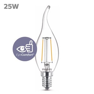 Philips Ledfilamentlamp Kaars Retro - D3,5cm - Warm Wit - E14 - 2w