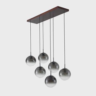 Veloura hanglamp 100 cm glas 6-lamps Lucande - Woonkamer - Designer - Meerdere lampen
