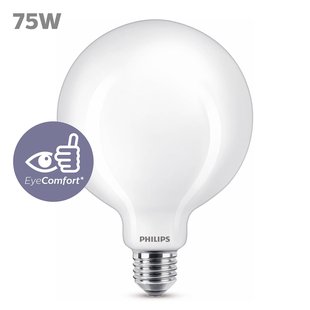 Philips Ledlamp Globe - D12,5cm - Warm Wit - E27 - 8,5w