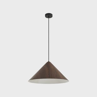 Clarine hanglamp, walnoot, Ø 50 cm, metaal Lindby - Eetkamer - Modern - 1 lamp