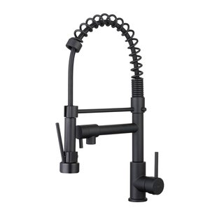 Essebagno Keukenkraan Big Pro Met Uittrekbare Handdouche Zwart