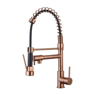 Essebagno Keukenkraan Big Pro Met Uittrekbare Handdouche Koper