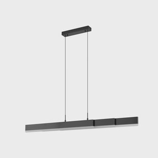 Torven LED hanglamp, zwart, uitschuifbaar, CCT Lucande - Woonkamer - Modern - Metaal - 1 lamp