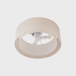 Soula plafondlamp, beige, Ø 60 cm, kunststof, E27 Lindby - Woonkamer - Landhuis / Rustiek - Rond