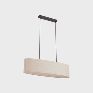 Soula hanglamp, beige, 78 cm, kunststof, E27 Lindby - Woonkamer - Landhuis / Rustiek - Meerdere lampen