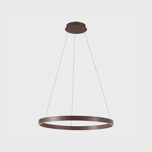 Yonam LED hanglamp, Ø 80 cm, 1-lamp, bruin, CCT Lucande - Eetkamer - Modern - Metaal - 1 lamp