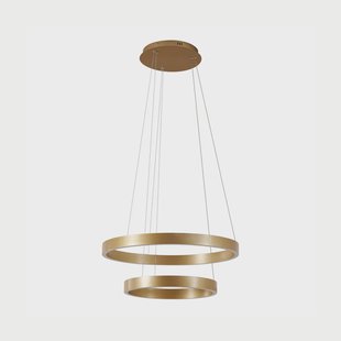 Yonam LED hanglamp, Ø 60 cm, 2-lamps, goud, CCT Lucande - Eetkamer - Modern - Metaal - Meerdere lampen