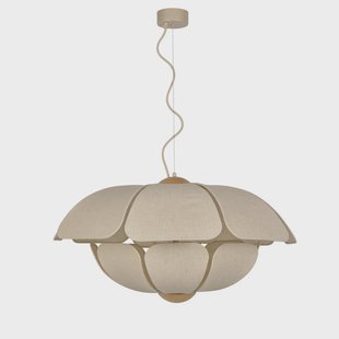 Coquillage hanglamp 70 cm crèmekleurig linnen MARKET SET - Woonkamer - Designer - Stof - 1 lamp