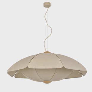 Coquillage hanglamp 110 cm crèmekleurig linnen MARKET SET - Woonkamer - Designer - Stof - 1 lamp