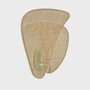 Coquillage wandlamp naturel, 33 cm, rotan MARKET SET - Woonkamer - Designer - Hout - 1 lamp
