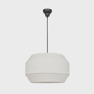 Cosiness hanglamp Ø 46 cm, wit, stof MARKET SET - Woonkamer - Designer - Met lampenkap